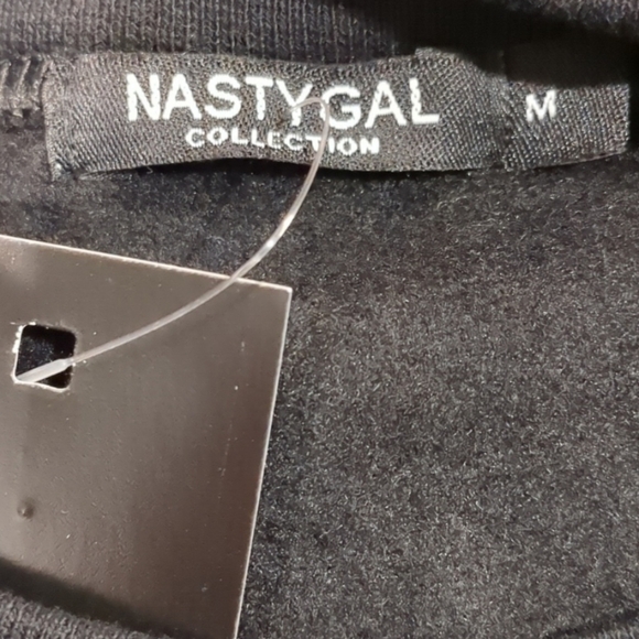 Nasty Gal Road Trip San Francisco Black and Green Fleece Sweatshirt size Medium - Picture 4 of 6